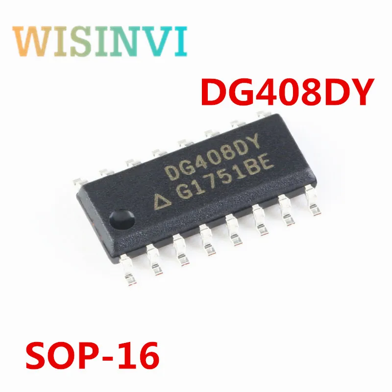 10pcs/lot  DG408DY-T1-E3 DG408DY DG408D DG408  SOP16 Single channel 8-channel CMOS Analog Multiplexer