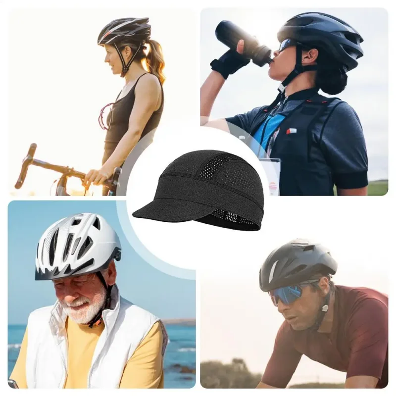 Sommer Schnelltrocknende Atmungsaktive Mesh-Golf-Baseballkappe Fahrrad-Unterhelm-Mütze Fahrrad-MTB-Hut mit Kleiner Krempe Schweißableitende Sportmütze – Detail 9
