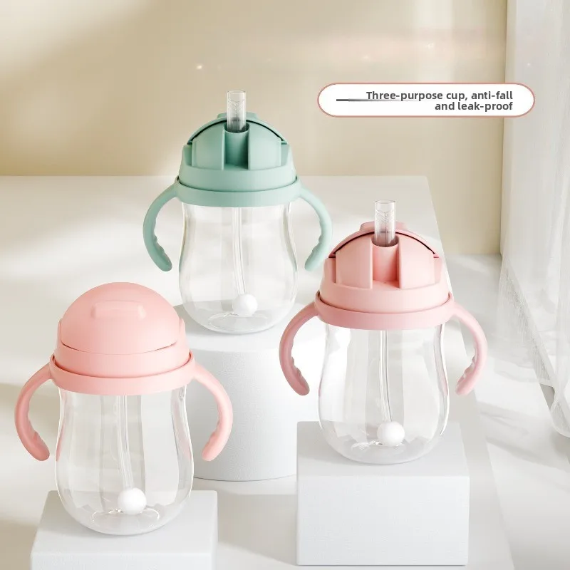 

Children's Water Cup Anti Drop Gravity Ball with Handle Straw Cup Baby Water Cup Children's 300ML