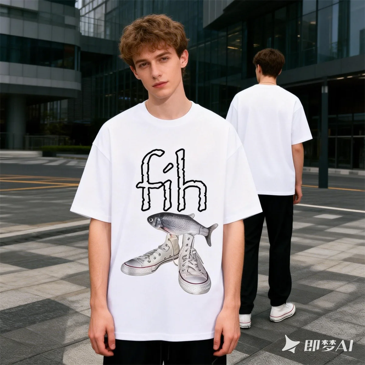 

Забавные новые стильные футболки Fih Shoes с графическим рисунком Misspelled Fish Meme, повседневная модная футболка с коротким рукавом унисекс