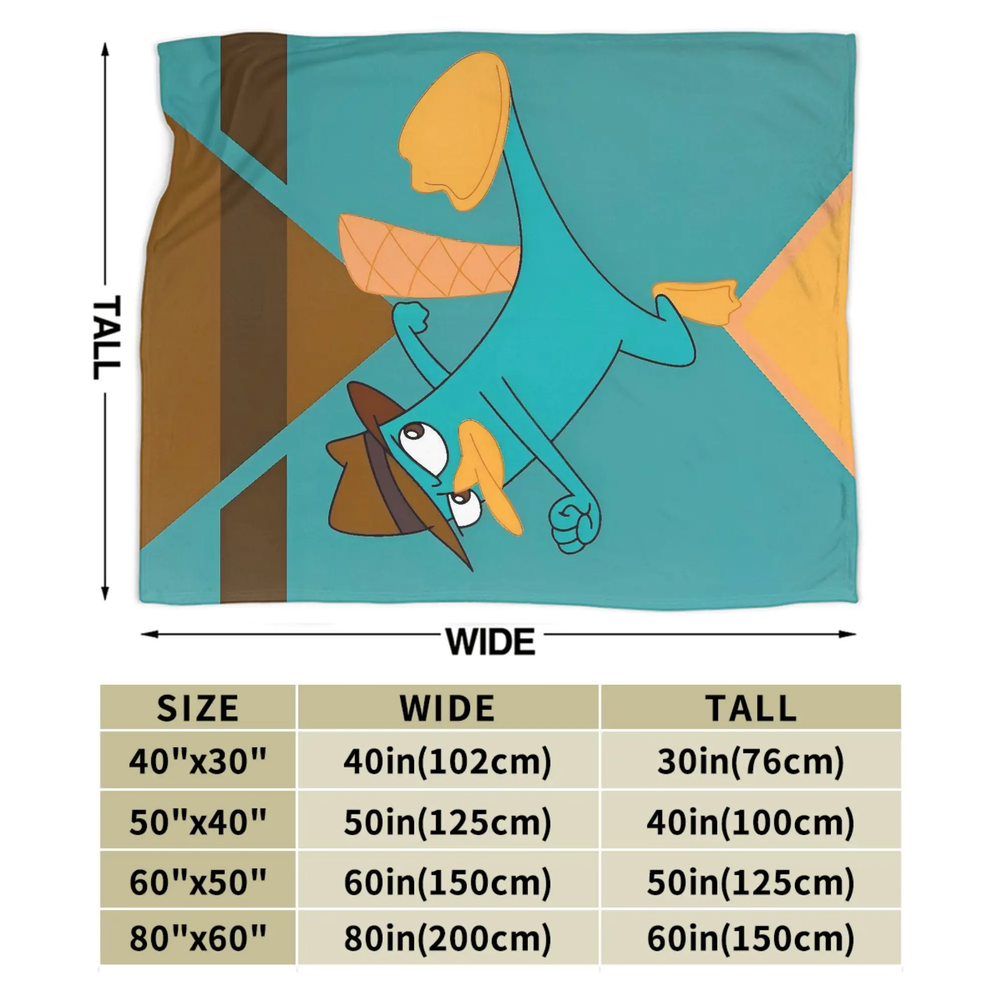 بيري البليتيبوس بطانية جودة دافئة لينة رمي بطانية الخريف صبي فتاة الأريكة السرير مفرش مضحك