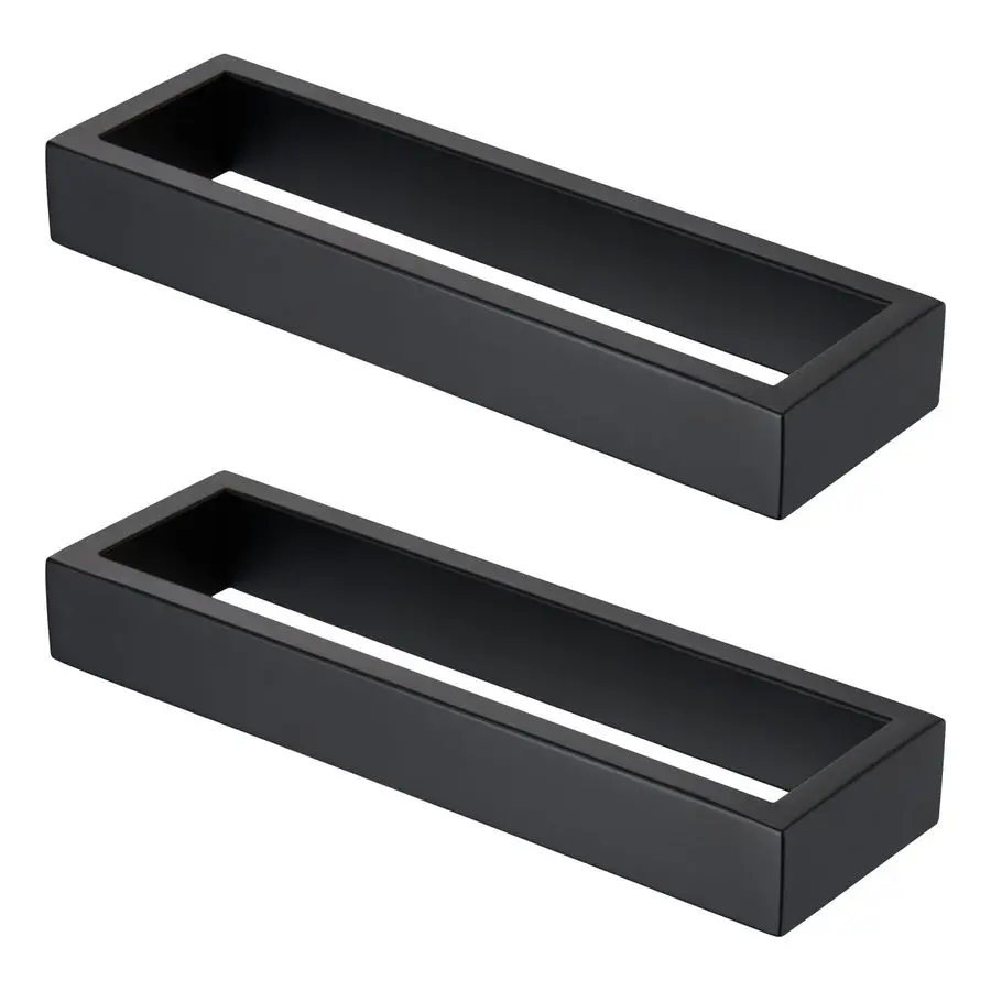 

Кольца для полотенец матовые черные, держатели для полотенец 9 дюймов, кухонная полка из нержавеющей стали для ванной комнаты, настенный монтаж, 2 шт., B400