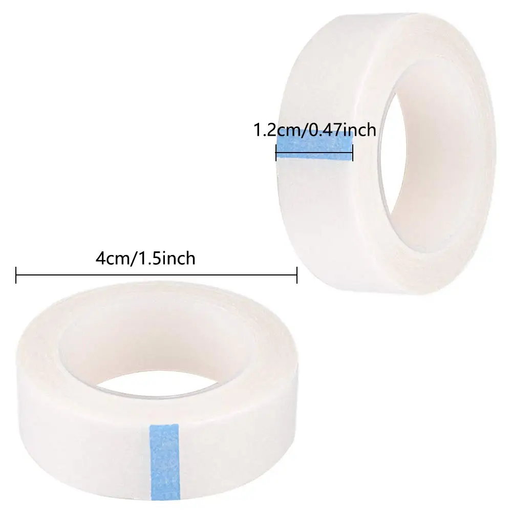 5 pces/10 pces fitas de papel médico respirável extensão dos cílios fiapos fita branca olho cílios postiços remendo pálpebra adesivo