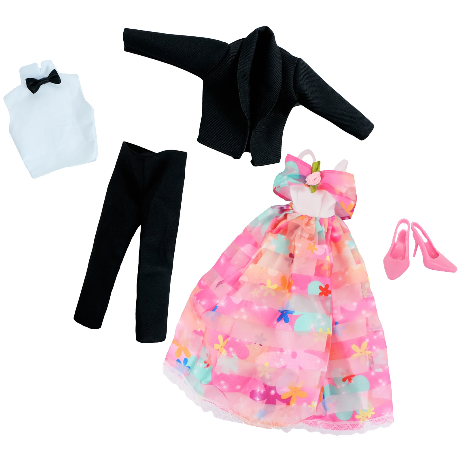 Ensemble Robe De Mariée Pour Poupée – Robe Blanche, Voile Et Accessoires – Convient Aux Poupées De 11,5 Pouces