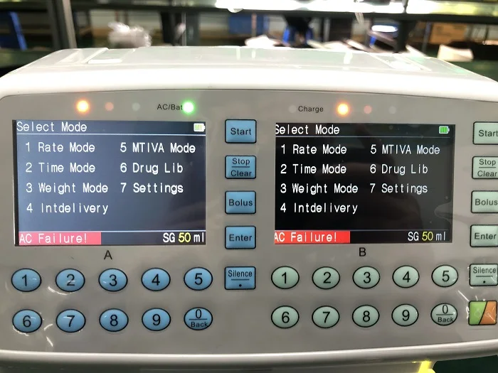 MT Medical Hospital ICU Dual Channel Portable Electric Injection Syringe Infusion Pump for Ambulance