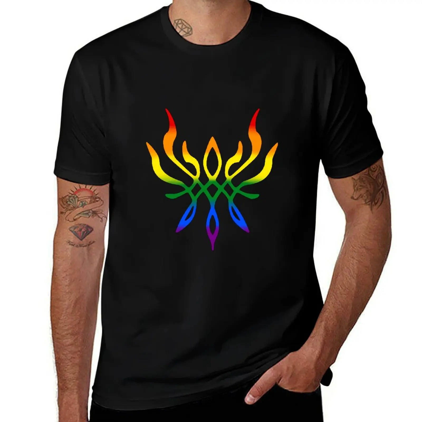 

Gay Pride Crest of Flames T-Shirt shirts graphic tees oversizeds anime t shirts funny t shirts men