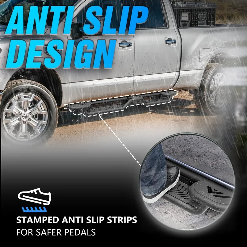 

High Quality Side Steps Bolt On Side Rails Fit 2004-2025 Titan Crew Cab Exclude 2016 Model 2016-2025 Titan XD