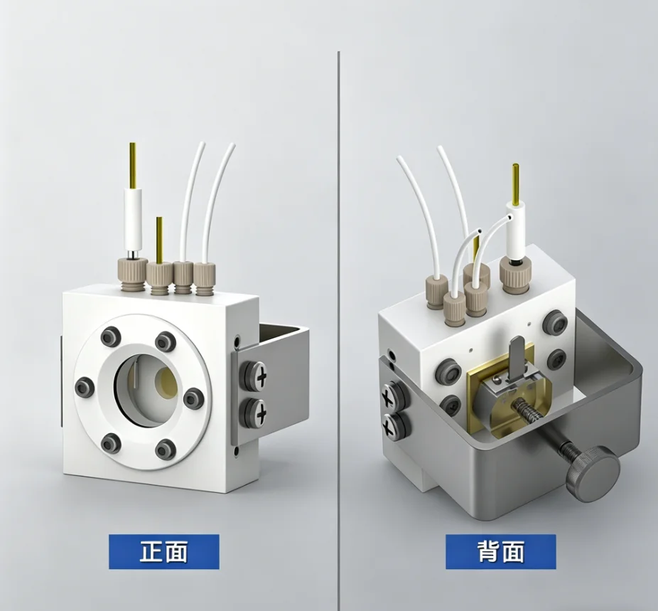 K051 spectroscopy electrolytic cell thin layer 5ml quartz window three-electrode photoelectric catalytic 1cm2
