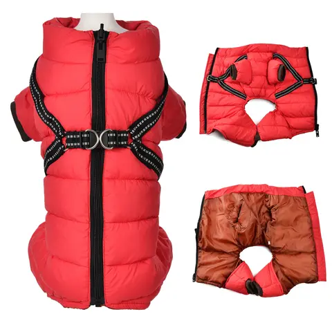Abbigliamento per cani Imbracatura Giacca invernale regolabile per cani di piccola taglia media Gatti Gilet antivento Abbigliamento impermeabile Cucciolo Tuta per animali domestici