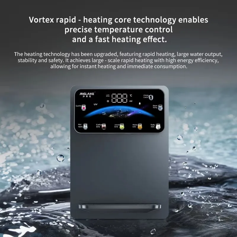 工場卸売カスタム大型スクリーン壁掛けインスタントウォーターディスペンサー、家庭用ホテルタッチテクノロジーホットコールド屋外用