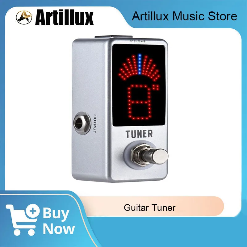 

1Pc Guitar Tuner Brand New Rowin LT-910 Portable Digital Tuner Pedal Effect LED Display for Electric Guitar Bass Accessories