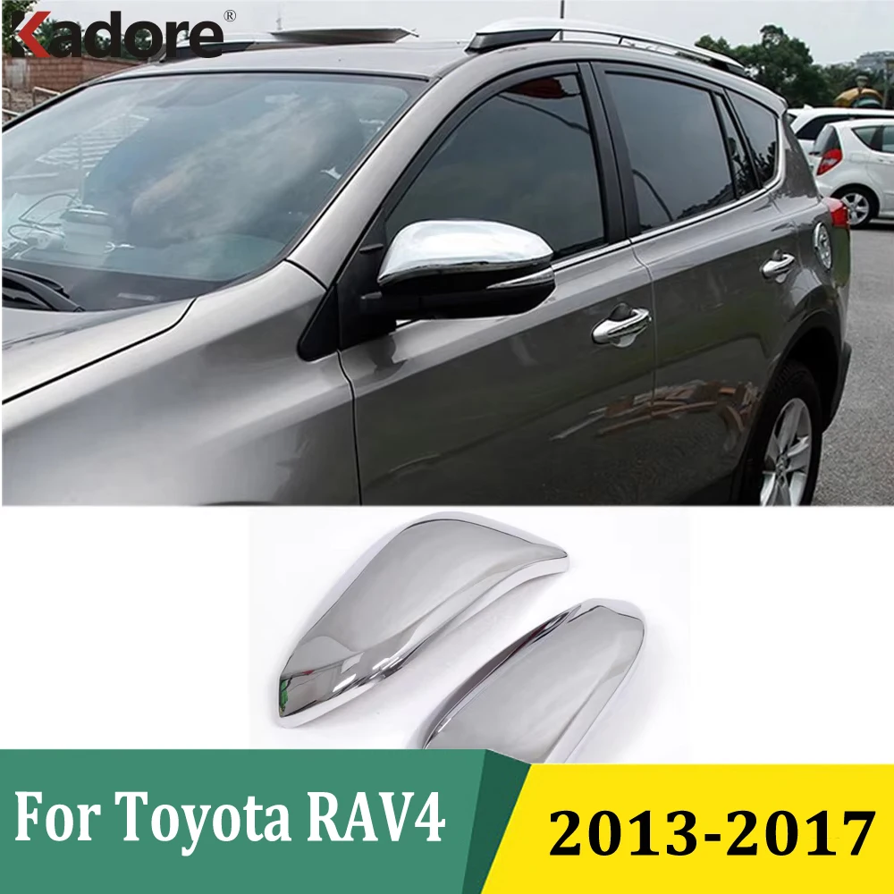 

For Toyota RAV4 RAV 4 2013 2014 2015 2016 2017 ABS Chrome Side Door Rearview Mirror Cover Trims Car Exterior Accessories