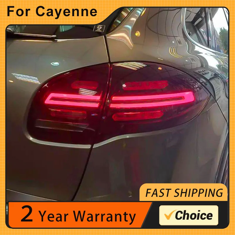 For to Porsche Cayenne tail light assembly 2011-2014 Cayenne modified LED rear tail light water steering