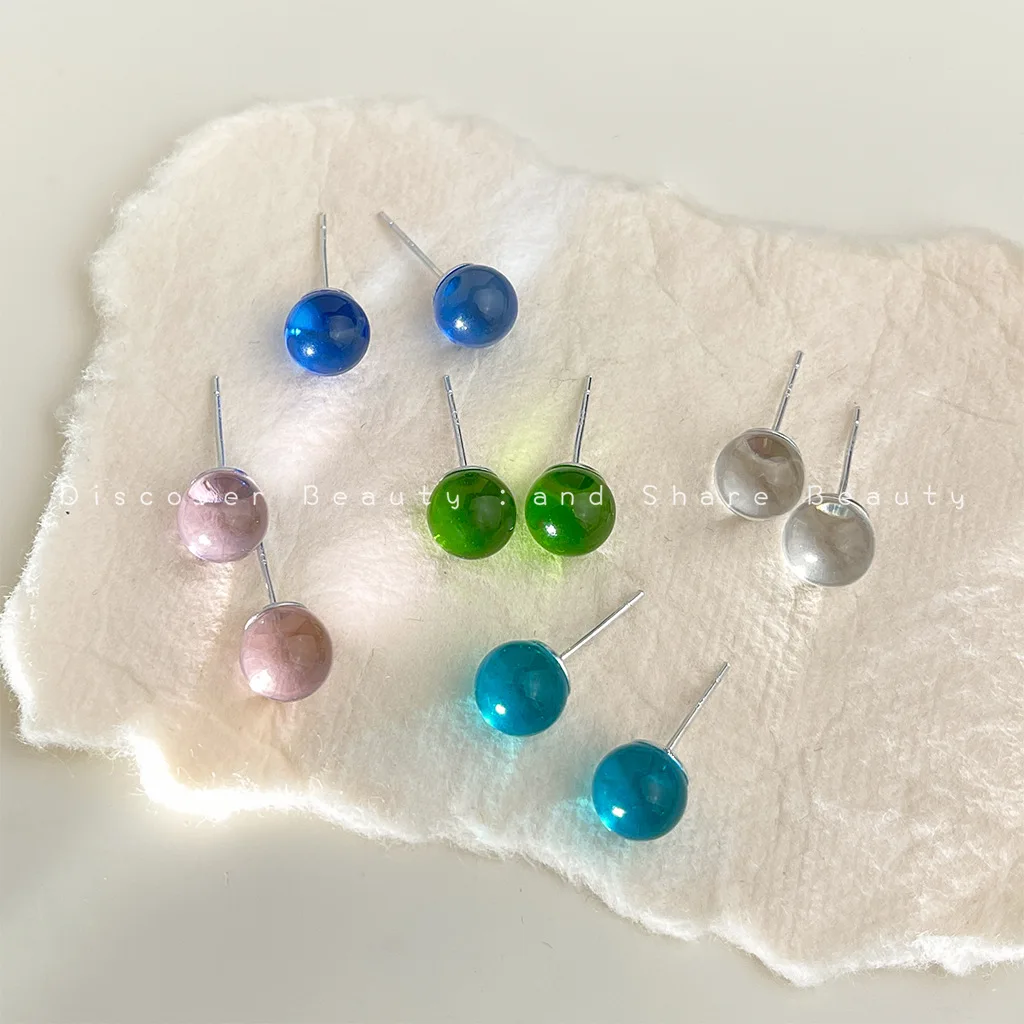 

Аксессуары для самостоятельного изготовления: Прозрачные стеклянные кристаллы, серьги-гвоздики Doudou, серебряные штифты, модные простые повседневные серьги в корейском стиле.