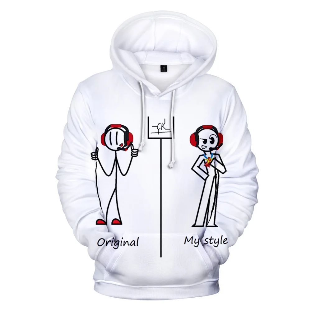 High quality Kid's Cool Sweatshirt Men/Women Kpop 3D Hoodie Pullovers Casual Hooded 3D Print The Henry Stickmin Collection Pullo