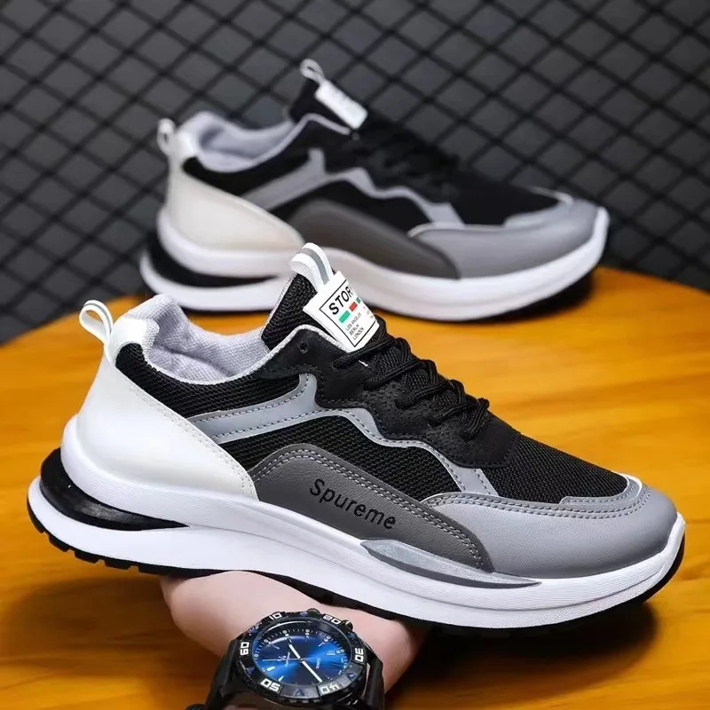 Spring and Autumn New Letter Sports Casual Shoes Mesh Shoes Students Running Tennis Shoes Small White Shoes Retro Loafers