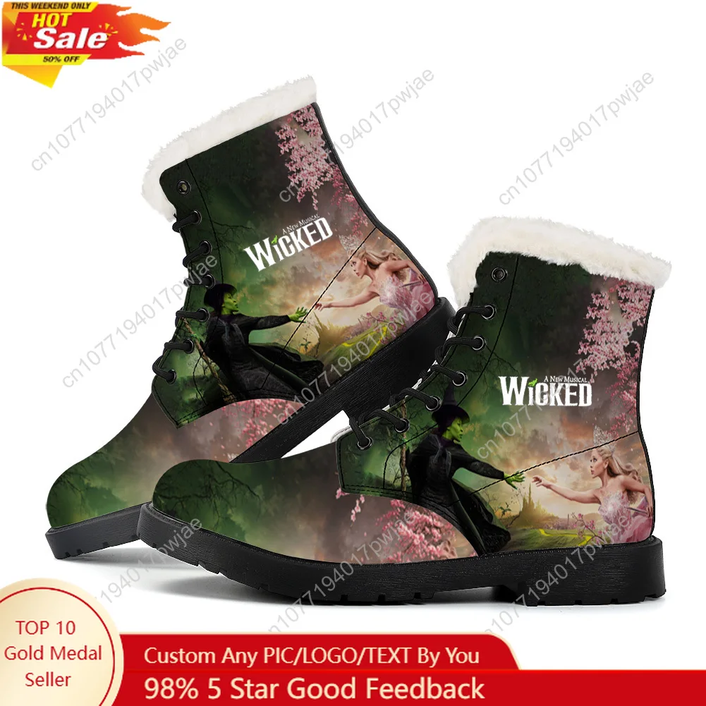 

Wicked the Musical Plush Boots Mens Womens Winter Outdoor Casual Boot Light Couple High quality Customize Boots