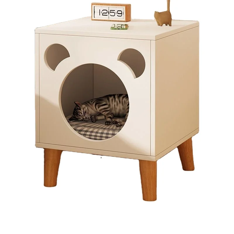 Custom Modern Bedside Table With Small Multifunctional Cattery Locker Cats Bedside Cabinet For Living Room