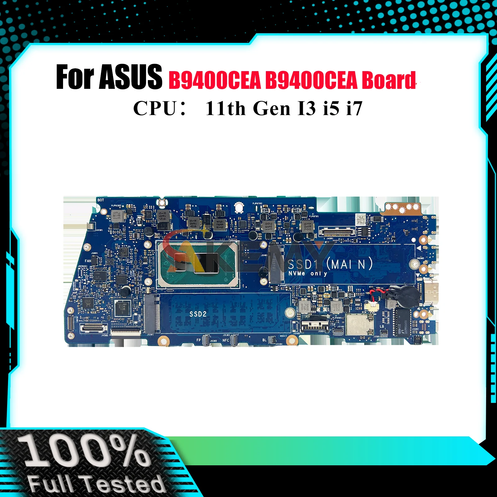 

B9400CEA Материнская плата для ноутбука ASUS ExpertBook B9400C B9400CEA Материнская плата для ноутбука с 11-го поколения I3 i5 i7 tests ОК быстрая доставка