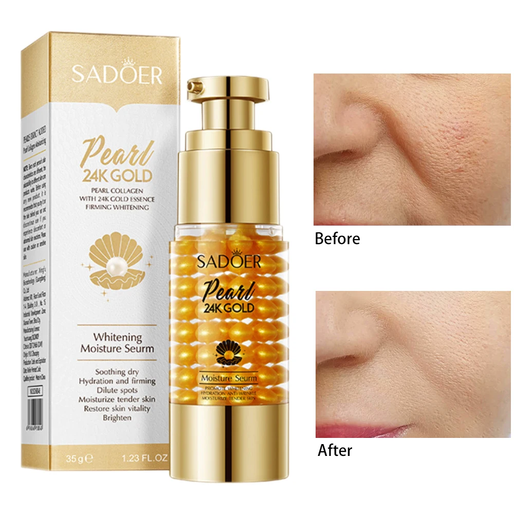 24k Gold Collagen Serum Faciales Moisturizer Dark Spot Remover For Face Lifting Lotion Creme Hydratante Visage Whitening Cream