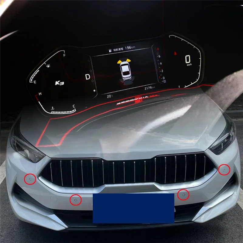 Zestaw Przedni Radaru Samochodowego + Czujnik Elektroniczny + Wbudowane Sondy Do Kia K3 2019-2024 Części Zestawu Radaru Asystenta Parkowania