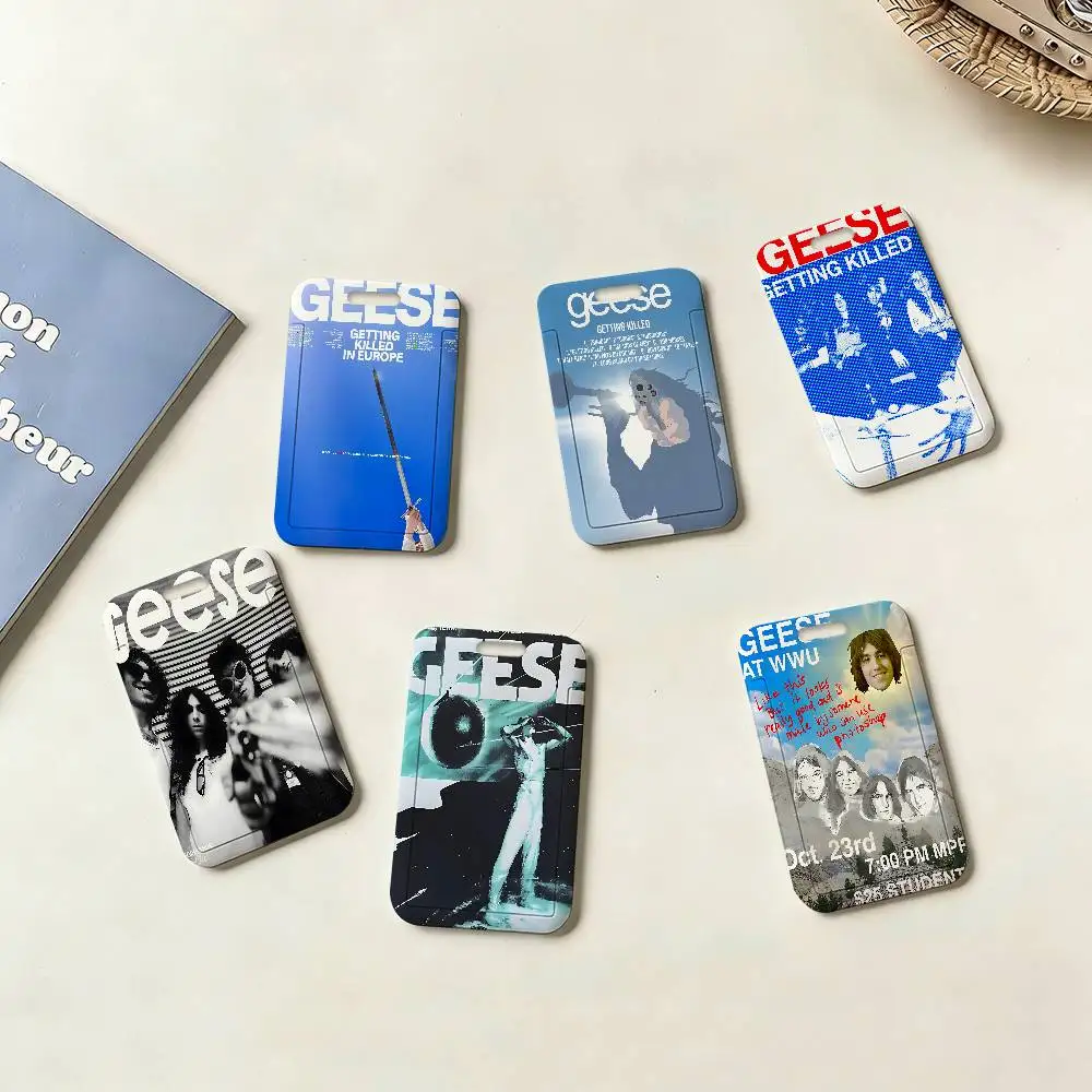 

Band G-Geese Getting Killed ID Card Holders Lanyards Girls Door Card Case Hanging Rope Women Badge Holder Neck Strap Business