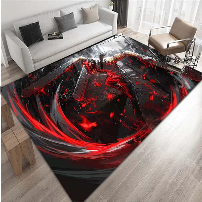 Anime chainsaw pattern printing living room rug carpets for living room  rugs for bedroom rugs living room anime rug play mats