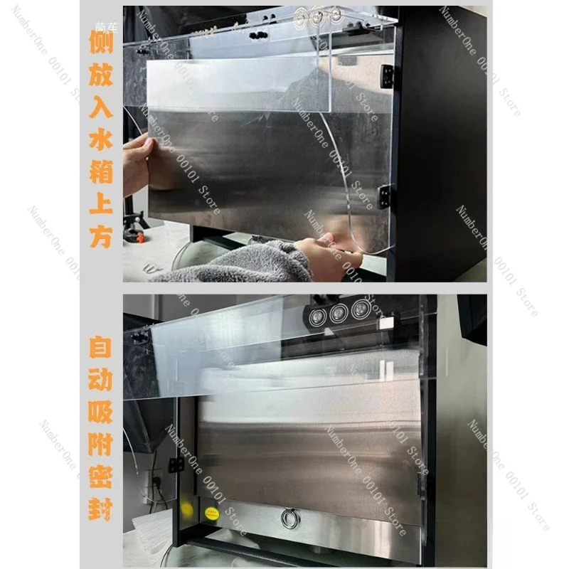 Negative Pressure Stainless Steel Water Curtain Spray Booth Exhaust Table for Laboratory Small Scale Coating Mist Filtration