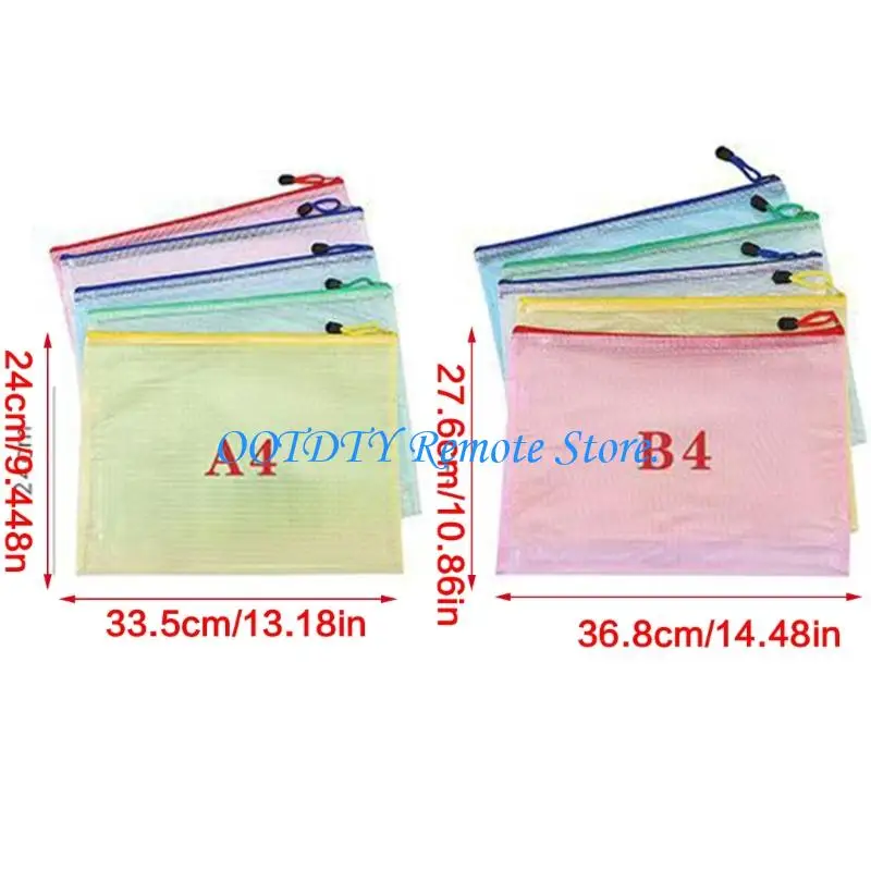 DXAB 10 PCS B4 Clear File Filed Folder Bag Bag zip bag docum
