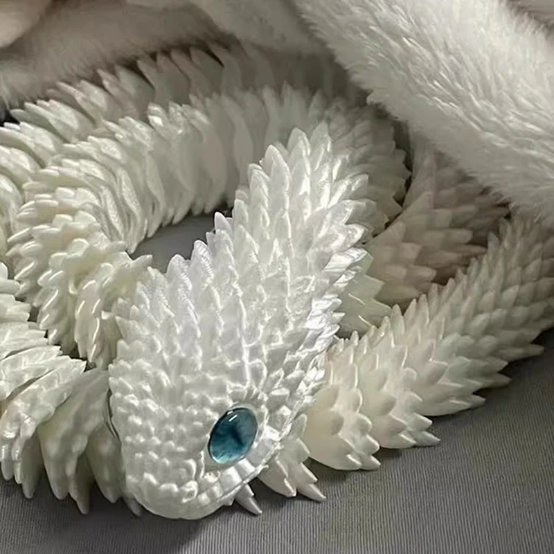 ثلاثية الأبعاد مطبوعة ثعبان للتدوير مفصلية ثعبان مشترك التنقل الحيوان محاكاة نموذج مكتب سطح المكتب زخرفة ديكور المنزل KidsGift #3