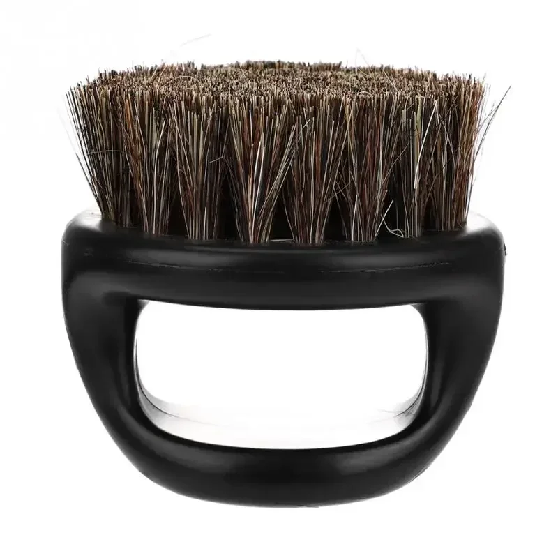 Escova de barbear masculina de pele de javali, barbeiro, salão de beleza, aparelho de limpeza de barba facial, ferramenta de barbear, escova de barbear com alça para homens