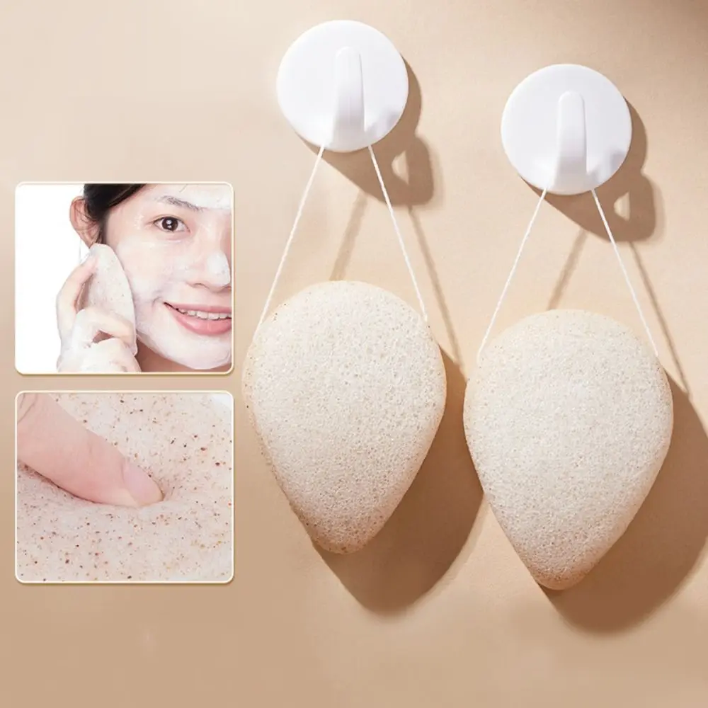 1 pz semi di noce naturale Face Wash Puff Bath Sponge Clean Konjac Cleansing Double Side esfoliante strumenti per la cura della pelle del viso