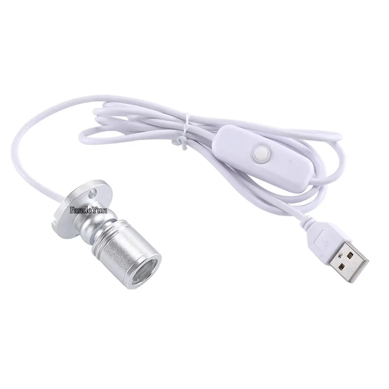 Led reflektor USB 3W DC5V szafka na biżuterię wyświetlacz powierzchnia lampy montaż sufitowy Mini światło punktowe interfejs USB 5V