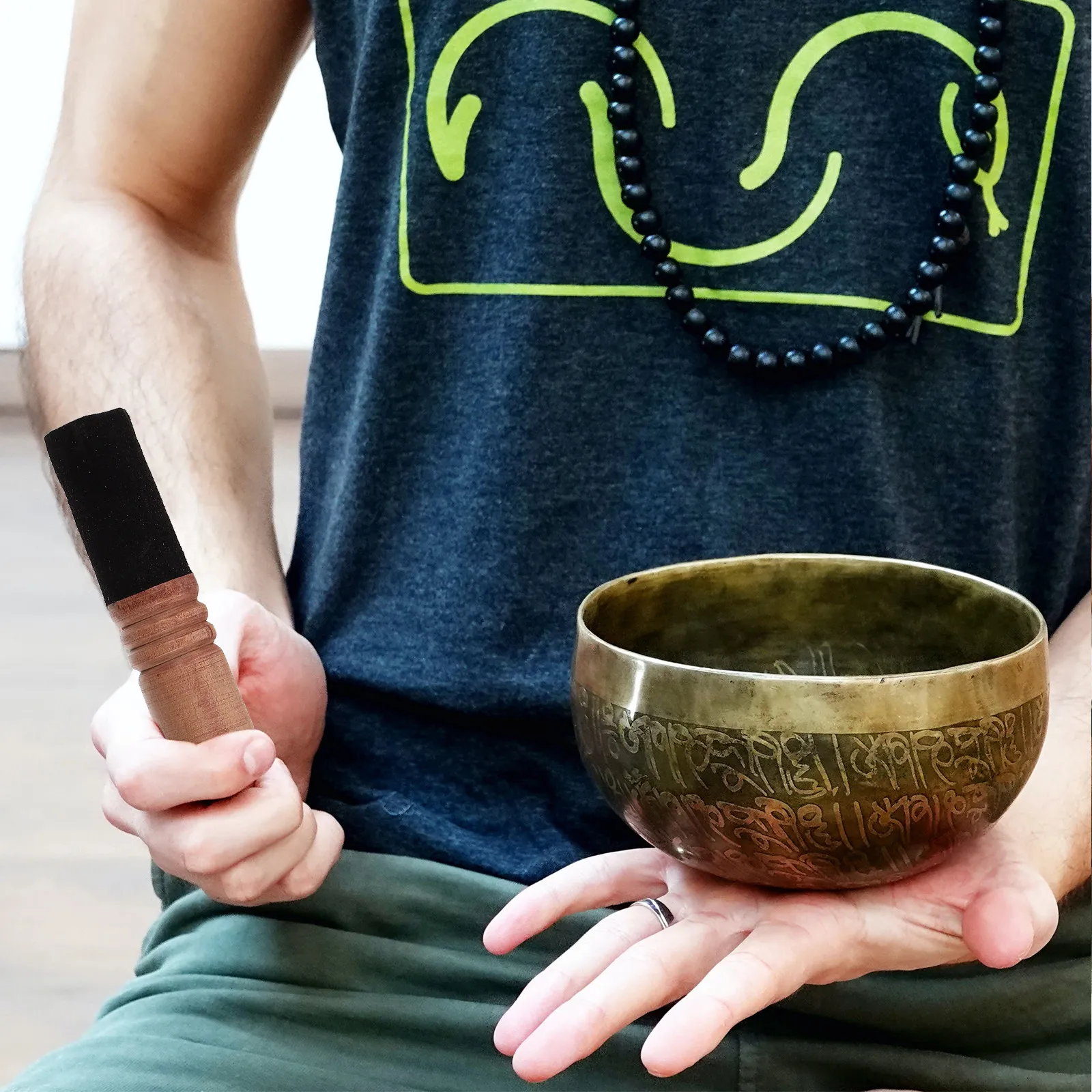 

Набор из 2 деревянных молоточков для поющих чаш: для снятия стресса, духовных практик, йоги, дзен-декора