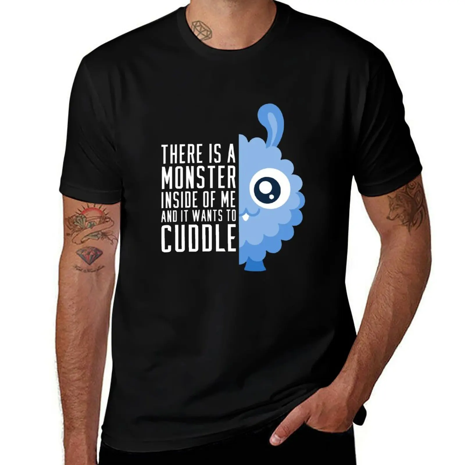 

Cute Cuddle Monster T-Shirt t shirt for man 100 percent cotton funny t shirts dark humor