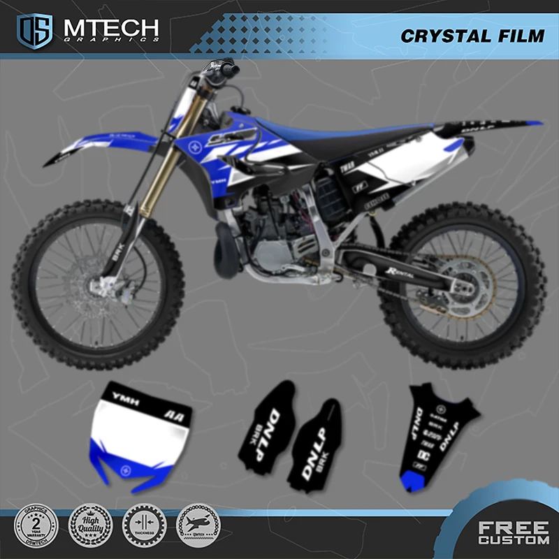 

DSMTECH Motorcycle Graphics Background Decals Stickers kits For YAMAHA YZ125 YZ250 YZ 125 250 2015-2021 YZ250X 2016-2021 002