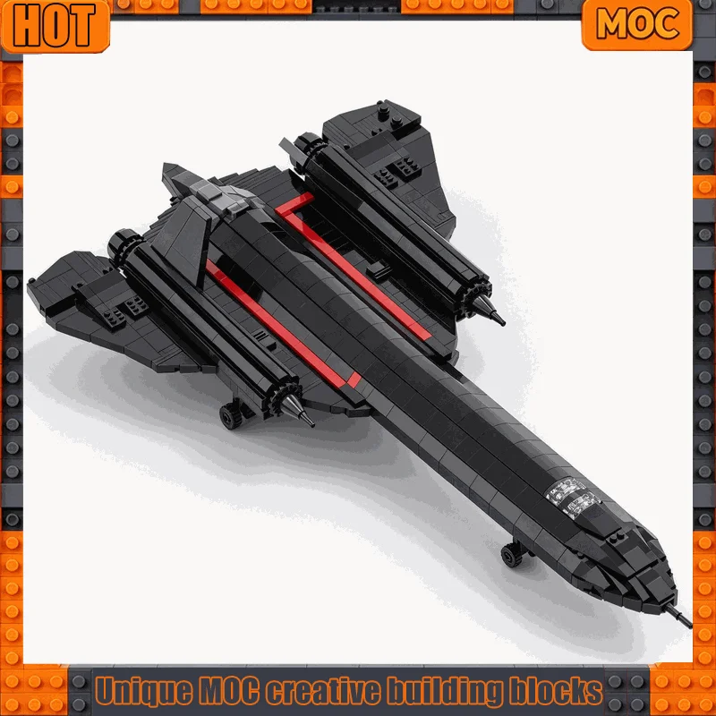 1166Parts High Speed Supersonic Jet Aircraft Plane Model MOC Building Blocks DIY Creative Assembly Toy Gift Collection Display