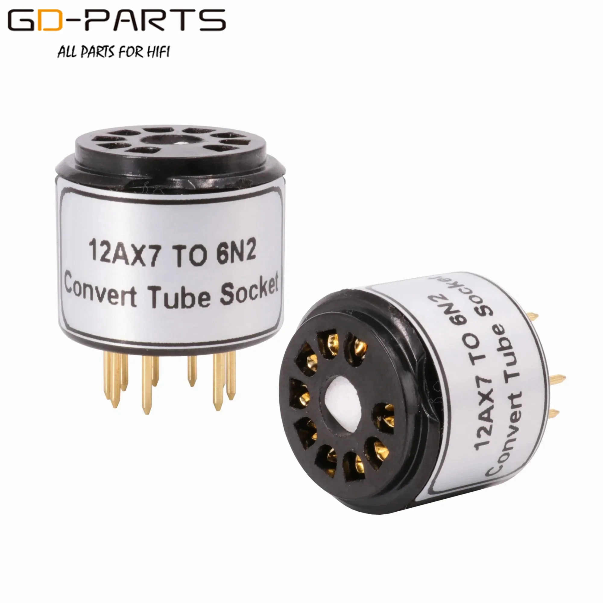 Tube Socket Converter 12AU7 ECC82 ECC83 12AX7 to 6N2 6N1 6N6 ECC88 6922 Socket Adapter Ceramic Bolton Bakelite Gold Plated Pin