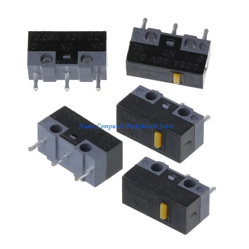 

F68c Mouse Micro Switch Оригинальный Huano сплав контактов с белым синим розовым желтым точками 5 шт.