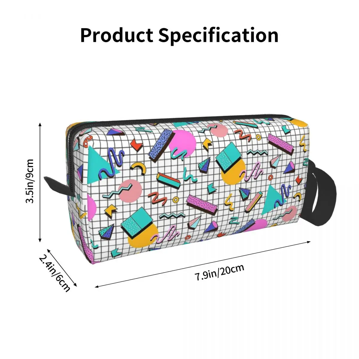 ファンキーな 80 年代 80 年代メンフィスパターンデザイン鉛筆ケース学生学校ペンボックス鉛筆バッグ文具用品化粧品バッグ