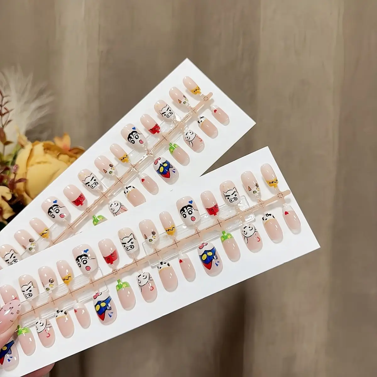 Handmade nail art - short style cute new character cartoon anime finger nail stickers for kids view 4