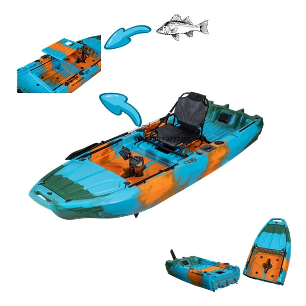 Single Person Portable Fishing Kayak Livewell Stable Wide Hull for Fresh Catch Storage Easy Transport 3m Length