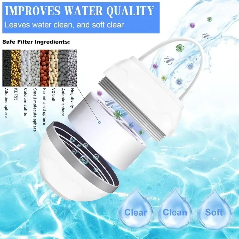 

R9UF Portable Plastic Bathtub Water Filter Efficient Hanging Tub Faucet Filter