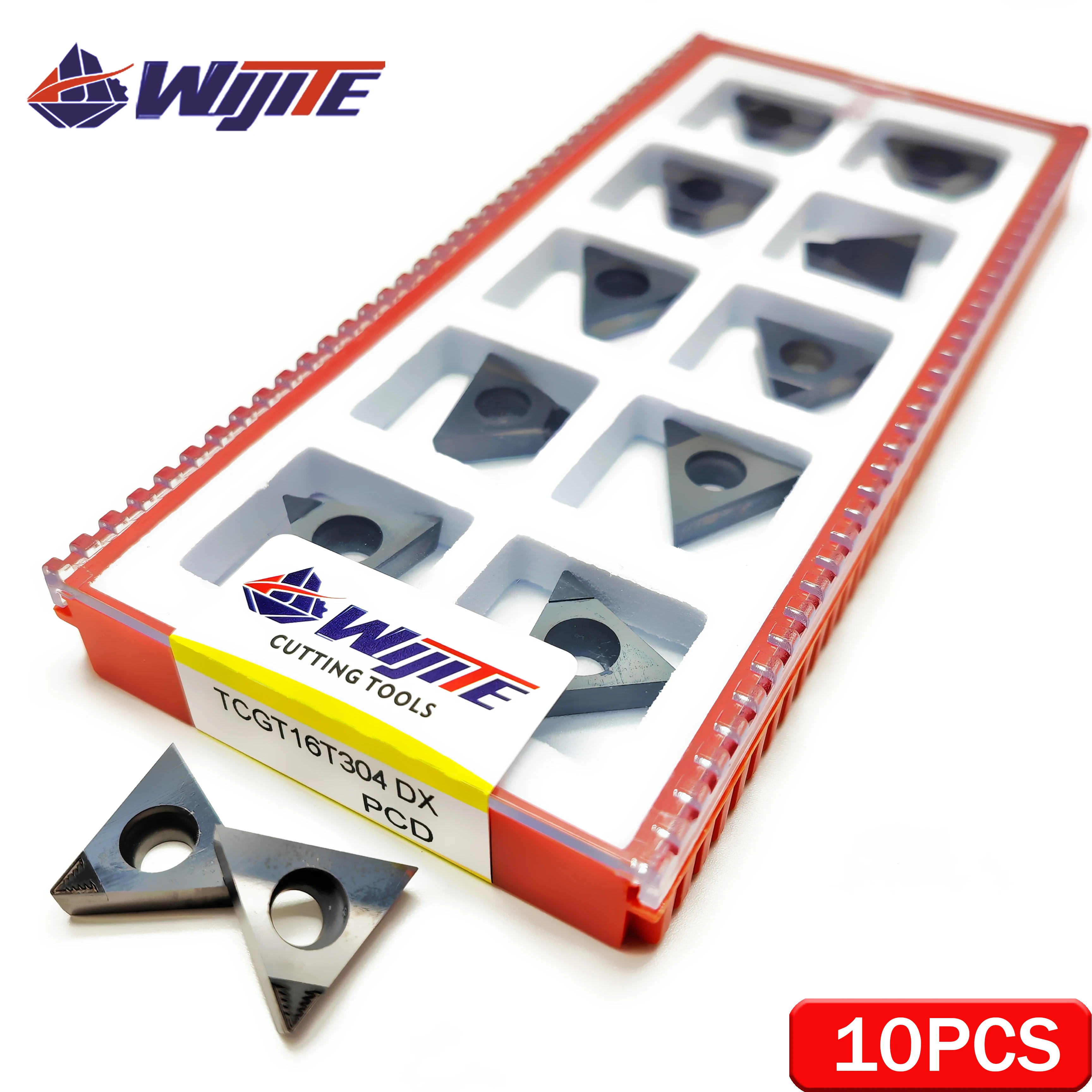 Imagem -03 - Pcd Chip Breaking Tool Adequado para Metais Não Metalizados Como Alumínio e Cobre com Alto Acabamento Tcgt Tcgt1102 Tcgt16t3 dx