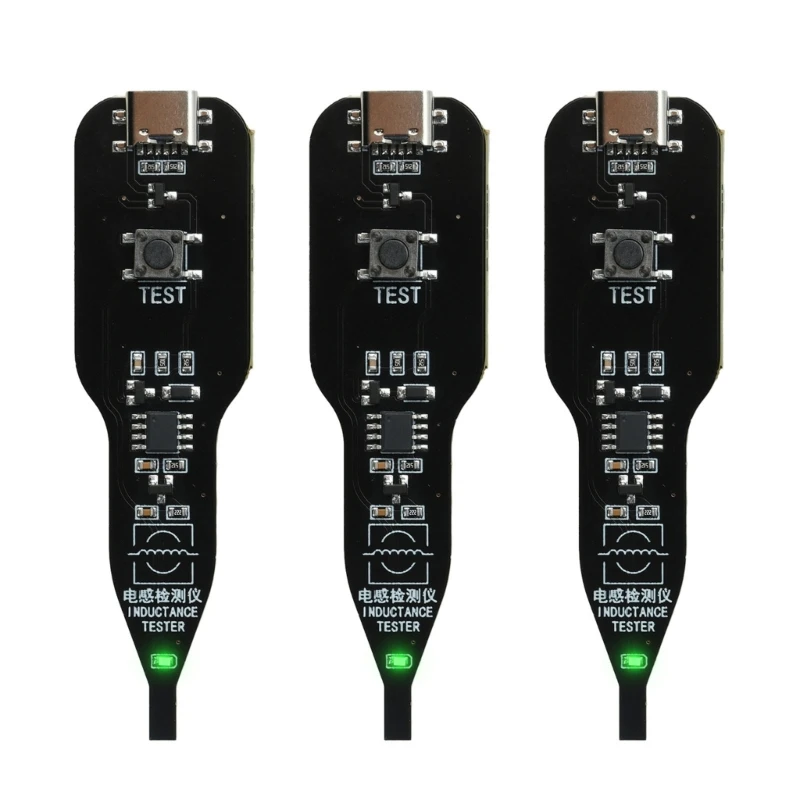 Inductance Tester with USB Type C Input and CR2032 Battery, Push-Button Circuit Fault Tool for Electronics Repair Work