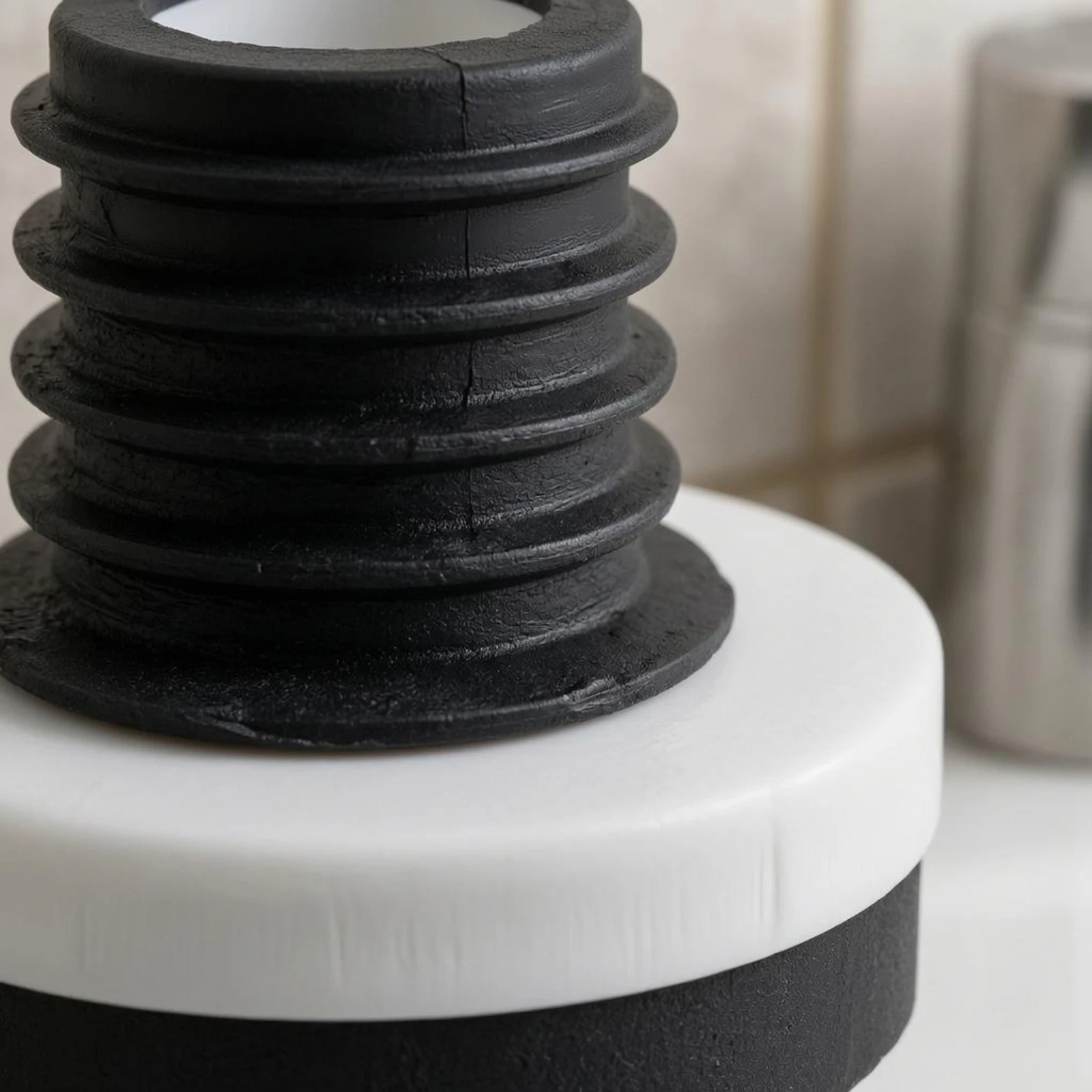 Urinal Sealing Seal Stepped Design Ribbed Urinal Seal Bathroom Seal Odor Resistant Easy Installation