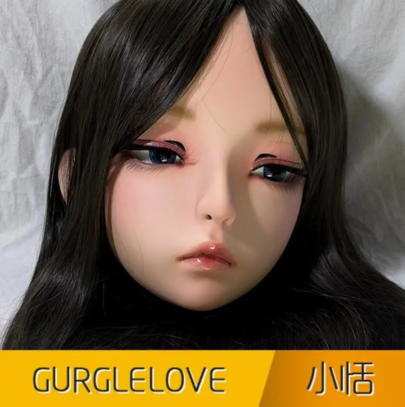 

(TIAN)Female Girl Resin Half Head Kigurumi BJD Eyes Crossdress Cosplay Japanese Lolita Doll Mask