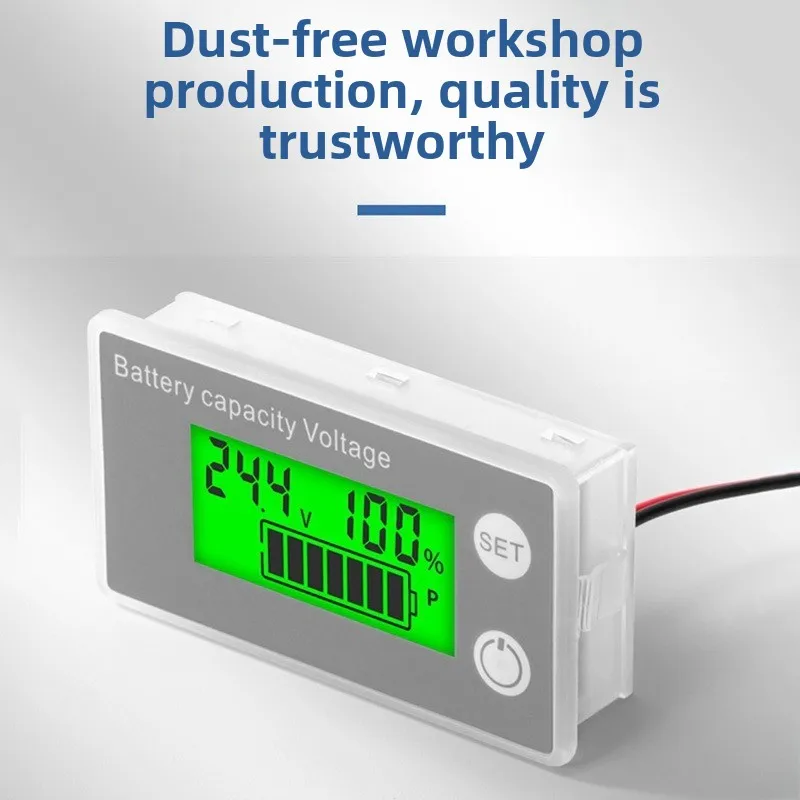 Professional LCD 8-100V voltmeter, battery car power detection, digital display, lithium lead-acid battery capacity display