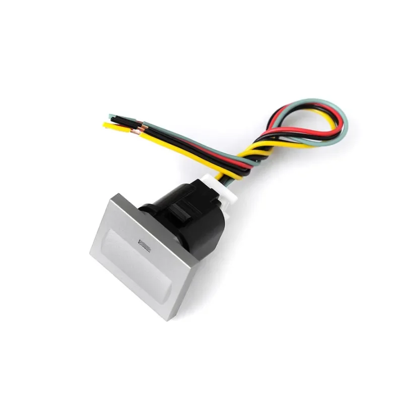 Silver Car LED DRL BSM fog light Power supply Radar Rearview mirror heat Steering wheel heat Switch Button For Ford Focus