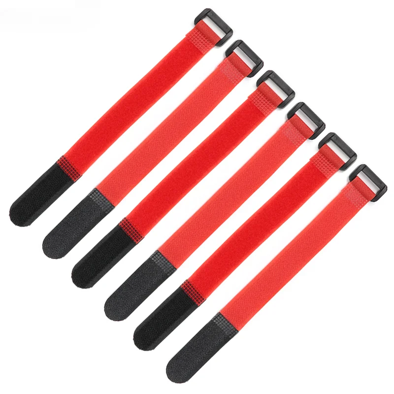 

Cable Tie Fishing Rod Non-slip Firm Reverse Buckle Red Fishing Tackle Rod Holder Accessories Reusable Self Adhesive Ties